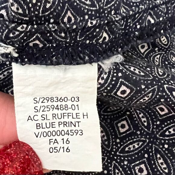 Gap Cottagecore Floral Long Tank Top Navy + White Small - Picture 6 of 6